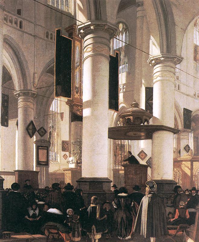WITTE, Emanuel de Interior of a Church Germany oil painting art